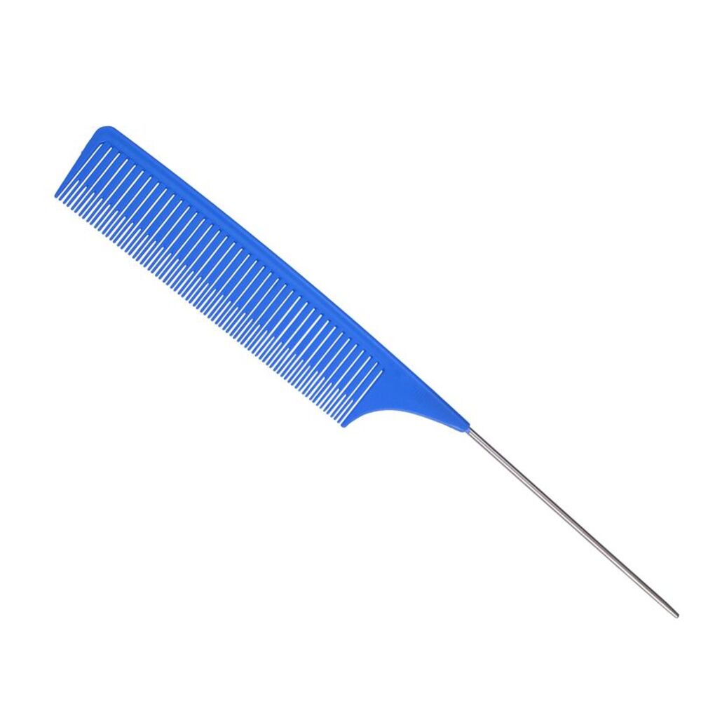 Wide Tooth Tail Styling Comb for Home Use Plastic Blue